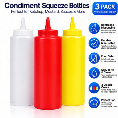 Plastic sauce bottles - plastic,