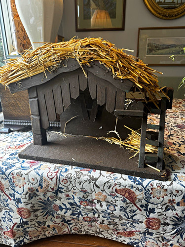 Vintage wooden nativity - vintage,
