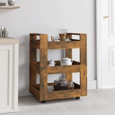 WALPLUS Kitchen Trolley Smoked
