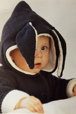 Knitting Pattern**Babies/Toddlers Hooded Donkey Jacket & Shoes**6 to 18 Months