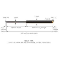 Adjustable Gas Strut 10-23-250