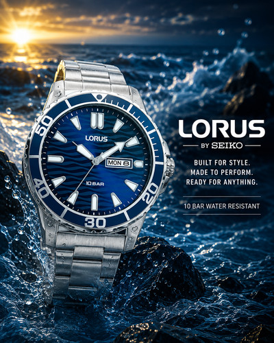 Lorus 42mm quartz dark - quartz, –