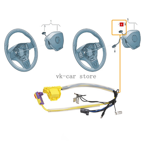 Mfsw steering wheel - cable, wire
