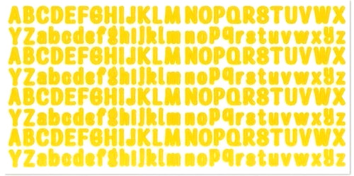 Alphabet stickers gold silver - gold,