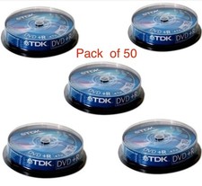 50 x TDK DVD+R 4.7GB 16x Speed