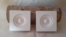 pair of plaster architrave corner frame blocks 8.6cm x 8.6 cm x 2cm deep