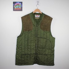 Beaver Vintage Quilted Vest Gilet Hunting Shooting size 48 XL Green England Made