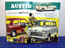 Fold out sales brochure Austin Mini Mk1 saloon and countryman Pub No : 2162/A