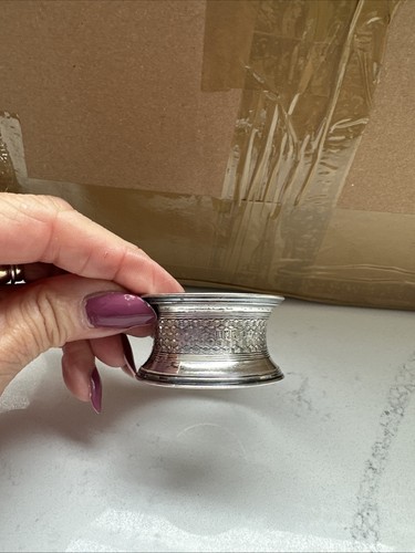 Hallmarked silver napkin ring - hallmarked,