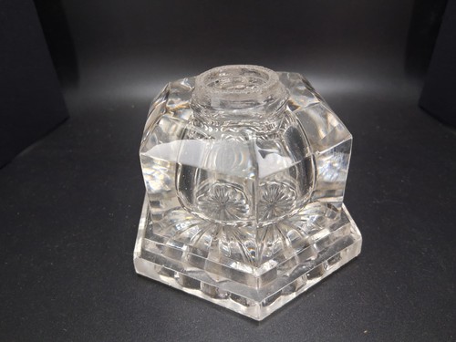 Antique heavy hexagonal - , glass