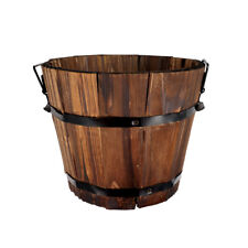 Water Wishing Well Pail Wood Bucket Planter Barrels Flower Pot