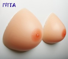 Silicone Breast Forms A-FF Cup Triangle Fake Boobs Transgender Bra Enhancers