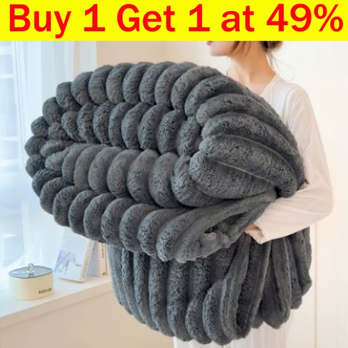 Large ribbed faux - faux, warm