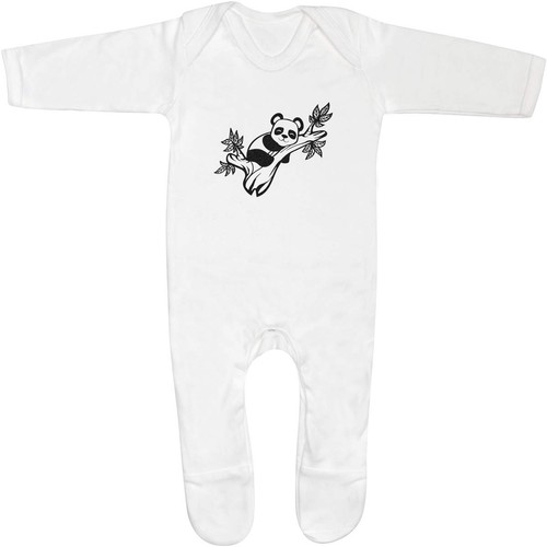 Sleeping panda baby romper - baby,