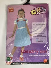 Girls Country Girl Costume Dorothy Style Fancy Dress Wizard Of Oz 4-6 Years New