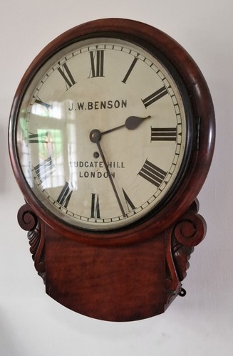 Antique wall clock benson - antique,