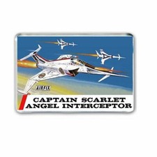 RETRO:CAPTAIN SCARLET ANGEL INTERCEPTOR AIRFIX box art- JUMBO FRIDGE  MAGNET