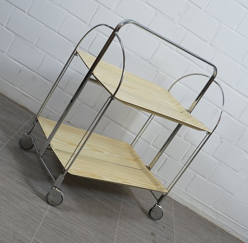 Chrome dinette folding table - dinette,