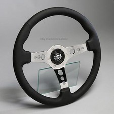 Leather steering wheel sport