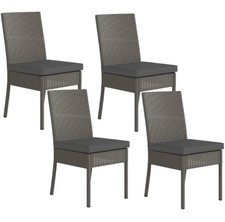 Dining Chairs 4 PCs Rattan