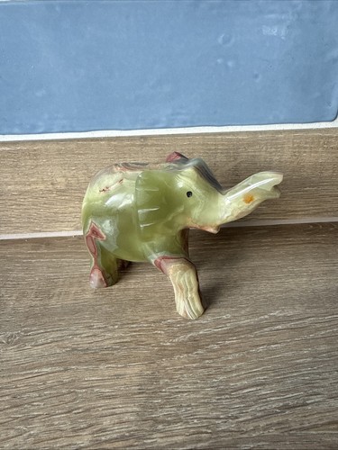 Vintage green onyx - green, elephant