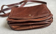 The Bridge chestnut leather shoulder handbag with dustbag
