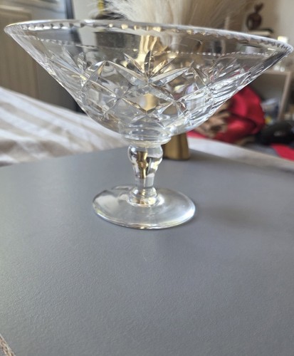 Clear diamond cut glass - cut,