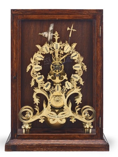 Antique skeleton clock - antique, ,