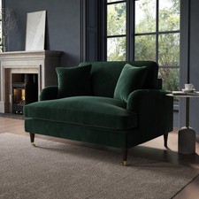 Green Velvet Loveseat with