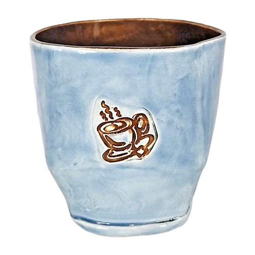 Handcrafted glazed sky blue - glazed,