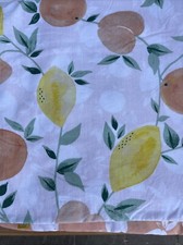 Single Pommie Pastel Fruit Lemon Reversible Duvet Cover Set By Furn. Polycotton