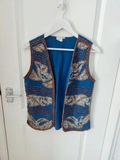 Blue boho waistcoat