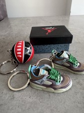 NIKE AIR Max JORDAN Brown Mini SNEAKERS & Basketball KEYRINGS GIFT BOXED New