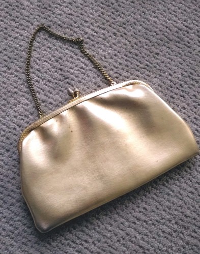 Vintage 1970s gold evening bag - 1970s,