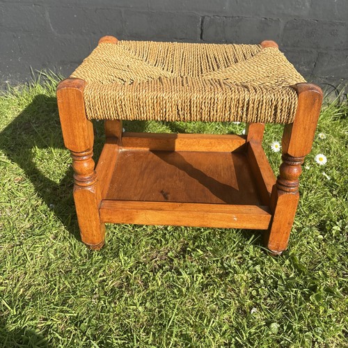 Vintage wooden rope - wooden, woven