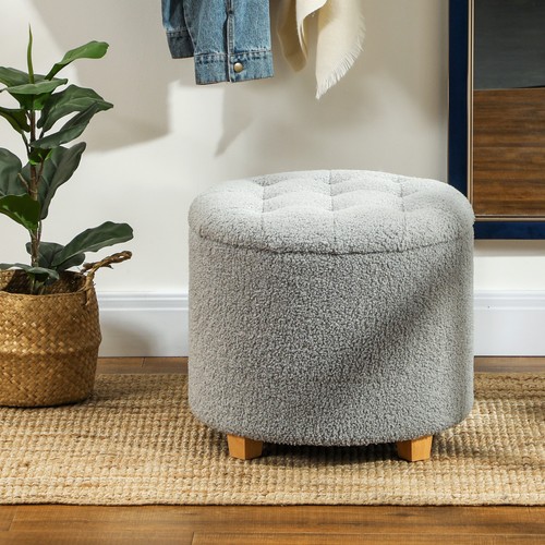 45cm round ottoman with - ottoman,