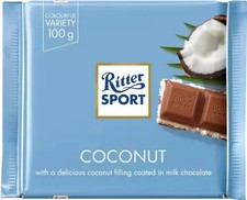 Ritter Sport Coconut Milk Chocolate Pack of 12 x 100gm