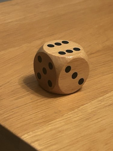 Wooden plane large dice 3cm - plane,