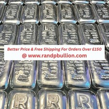 R & P 100g .999 silver Bullion