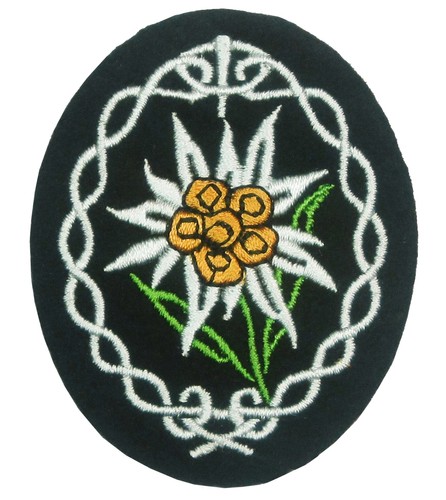 Cloth edelweiss badge ww2 - cloth,