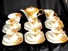 SHELLEY TEA SET YELLOW AND