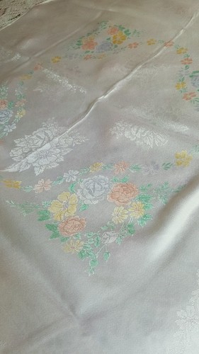 Beautiful vintage ivory damask
