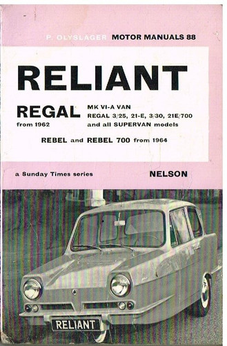 Reliant regal 21e 3 - reliant, 3/30