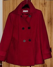 Wardrobe Essentials Ladies Swing Red Coat Size 14 Stunning Pre-Loved 