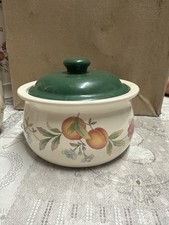 Vintage Cloverleaf Peaches and Cream casserole Dish