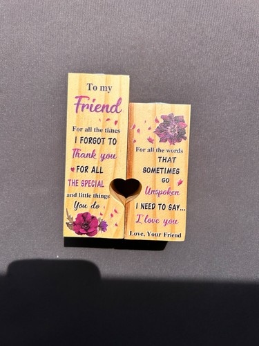 Friend wooden tealight - friend, candle