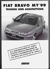Fiat Bravo Specifications 1998-1999 German Market Foldout Brochure SX, GT & HGT