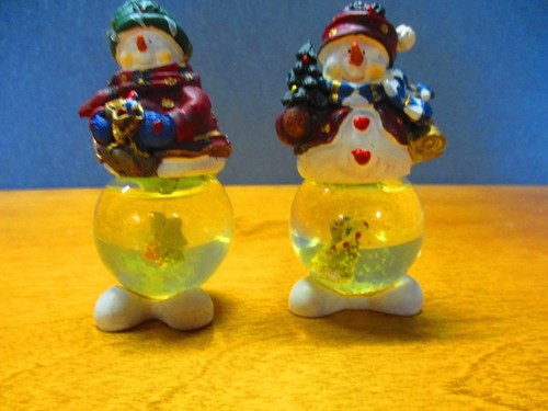 Snowman snow globes tall - 2,