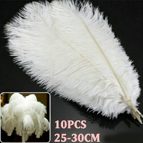 10xostrich feathers 30cm - 10xostrich, 25‑30cm