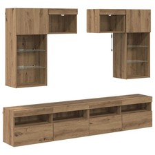 TV Wall Units 5 Piece with LED
